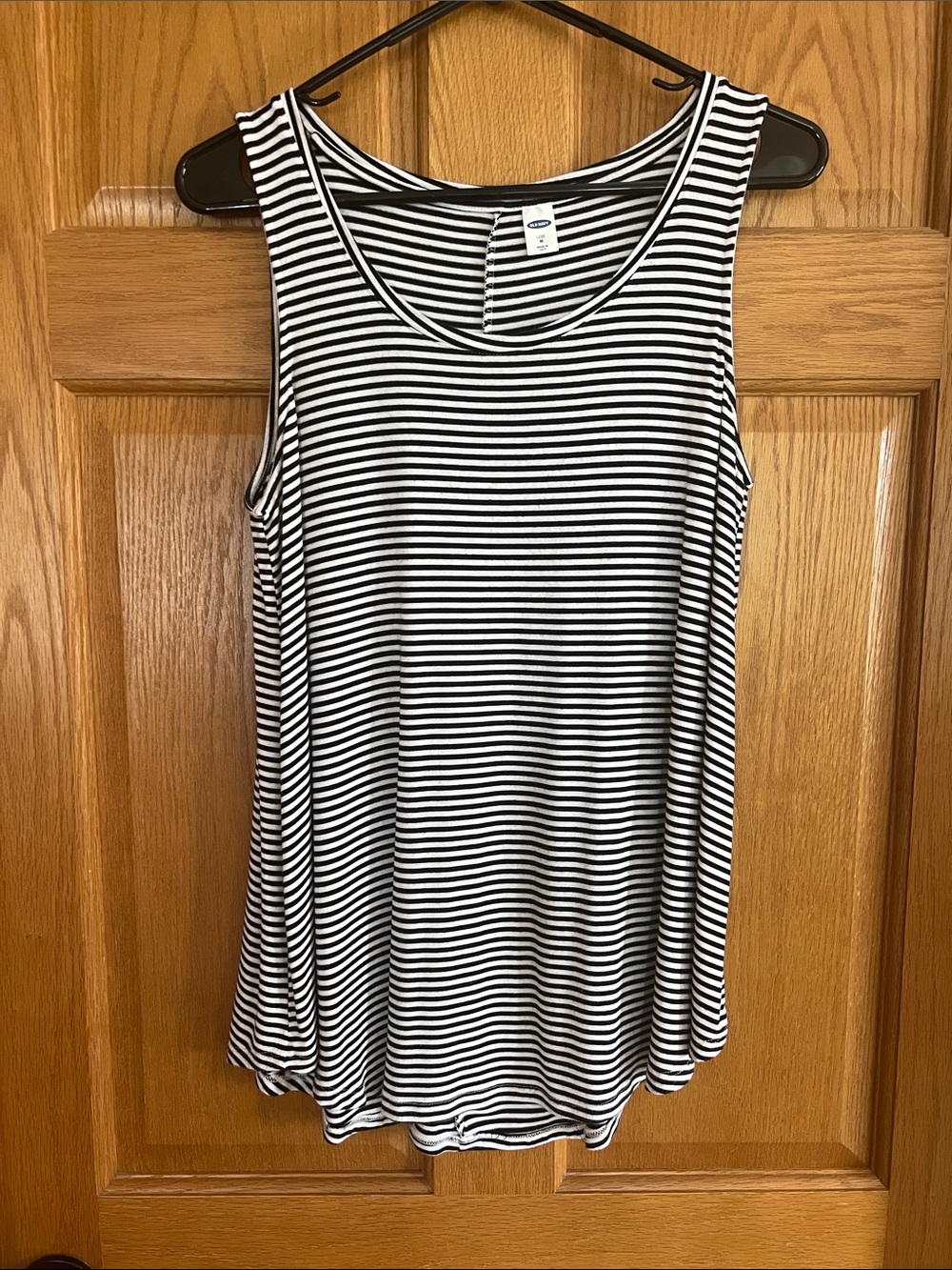 Old Navy Black & White Striped Tank Top
